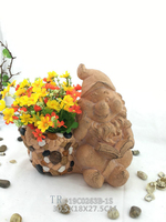 Pot Bunga Bentuk Kura-kura, Patung Model Resin Buatan Tangan, Dekorasi Taman Hewan Kreatif untuk Luar Ruangan