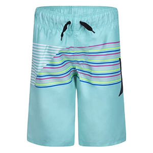 Traje de Baño para Hombre con Rayas Coloridas, 100% Poliéster, Secado Rápido, Estampado, Corte Holgado, Shorts de Playa para Verano, Estilo Hawaiano - Product Image 1