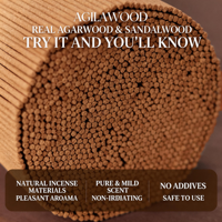 Bâtonnets d'encens aromatiques 100 % naturels, écologiques, à combustion longue durée, aux huiles essentielles de bois de santal, pour la méditation printemps-été