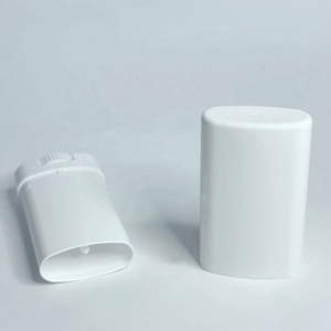 Tube en plastique plat pour baume à lèvres 75g, contenant déodorant, tube ovale plat à rouler pour emballage cosmétique - Product Image 1
