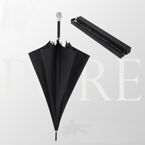 Ombrello Dritto Semi-Automatico in Lega Colorata con Manico Lungo e Design a Testa di <span class=keywords><strong>Pantera</strong></span> - Product Image 3