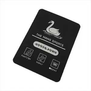 Besi Label Logo daur ulang ramah lingkungan kualitas tinggi untuk pakaian tenun merek Label Logo Patch