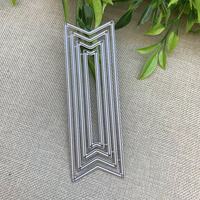 Matrice de découpe DIY en acier au carbone pour cadre de carte, nouveau produit transfrontalier, design ajouré, formes géométriques pour loisirs créatifs