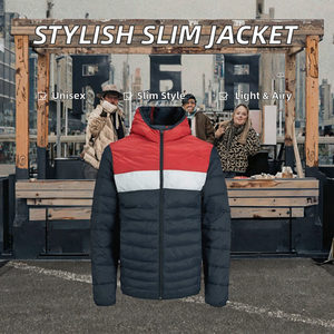 Chaqueta Acolchada de Lona con Parches, Estilo Urbano, Unisex, con Logotipo Personalizado, Ligera y Elegante, Nueva Llegada - Product Image 2