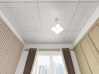 Panneaux de plafond artistiques 3D en PVC imperméable, électroplaqués or et argent, pour centres commerciaux et hôpitaux - Nouveauté en gros