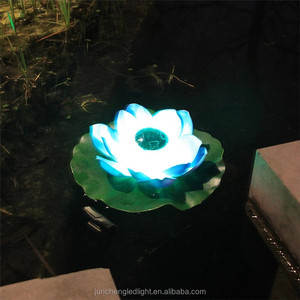 Giardino a energia solare giardino di fiori di loto balcone casa Led piscina <span class=keywords><strong>tavolo</strong></span> decorativo <span class=keywords><strong>fontana</strong></span> stagno lampade fiore di loto artificiale - Product Image 2