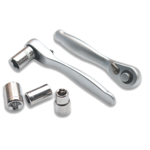 Mini Llave de Trinquete Bidireccional de 1/4'' con Mango Curvo Compacto de 72 Dientes para Espacios Reducidos, Reparación de Automóviles - Product Image 4