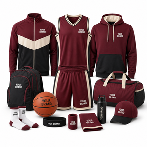 Premium Basketball Club Gift Set <b>Training</b> Suit Jersey Ball <b>Backpack</b> Sports Bottle Towel for Youth Team Events Club Campaigns Kit - Product Image 2