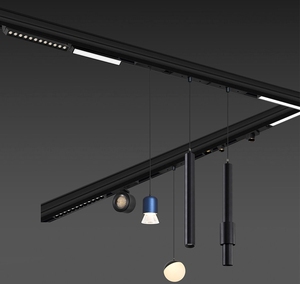 Tốt nhất bán 3cct thông minh siêu mỏng Thạch cao hệ thống đường sắt theo dõi đèn có thể điều chỉnh COB di chuyển đầu tại chỗ thông minh LED Magnetic theo dõi ánh sáng - Product Image 1