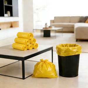 Huamaohengchun - Paquete de 22 Bolsas de Basura con Asas Laterales, sin Perfume, Negras y Amarillas, de LDPE, para Baño, Cocina, Dormitorio, Sala de Estar - Product Image 2