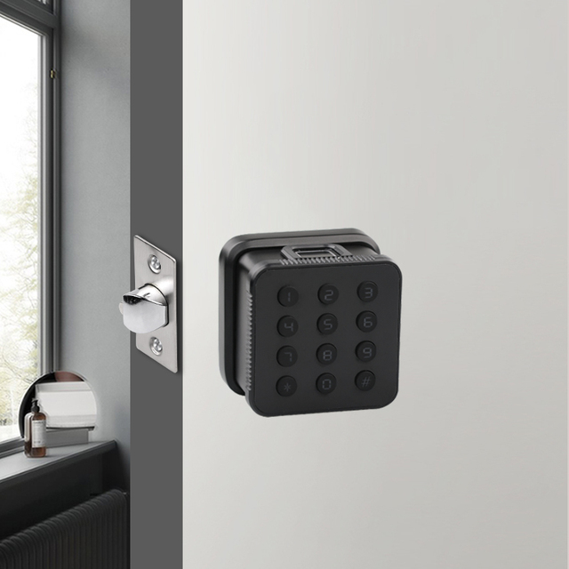 American Style Concise Square Knob Fingerprint Lock Various Digital Code Combinations Hidden Mechanical Key Smart Lock