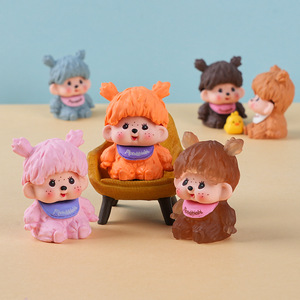 FADCUTE งานศิลปะเรซิ่นที่วาดด้วยมือรูปสัตว์ตุ๊กตาการ์ตูนรุ่นตกแต่งบ้านของขวัญ - Product Image 3