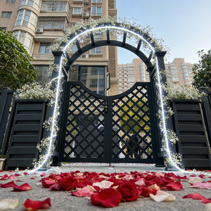 Enrejado Arqueado <span class=keywords><strong>de</strong></span> Aluminio para Clematis, Malla Fina con Patrón <span class=keywords><strong>de</strong></span> Cuadrícula Pequeña para Trepadores Delicados, Fácil <span class=keywords><strong>de</strong></span> Enrollar, Valla Protectora <span class=keywords><strong>de</strong></span> Seguridad - Product Image 2