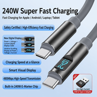 Nouveau prix de gros usine pour câble PD USB-C vers USB-C 60W ultra-rapide pour iPhone 17 Pro Max avec affichage numérique en temps réel