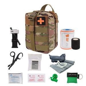 Portatile impermeabile trauma del sacchetto IFAK tattico kit di primo soccorso con laccio emostatico/Israele dalla fasciatura/rotolo stecca - Product Image 1