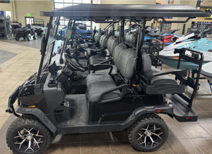 Electric <b>Golf</b> Cart 4 Wheels 4 Seater Black Modern Off Road Utility Vehicle Double Motor 400W Durable - Product Image 5