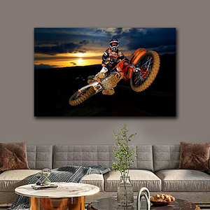 La gente all'ingrosso su motocicli ha stampato la pittura del ritratto della tela per la decorazione dell'hotel - Product Image 3