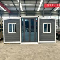 Unité mobile pliable industrielle à double aile haute résistance, assemblage rapide pour bureaux de chantier et logements de personnel distancé