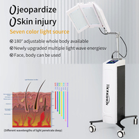 Pro Standing 360 °   Appareil de luminothérapie LED rotatif 7 couleurs PDT pour le visage, machine PDT Light Physio pour spa