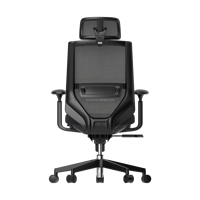 Chaise de bureau moderne en maille, dossier haut, pivotante, avec soutien lombaire adaptatif