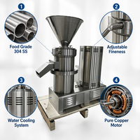 Moulin colloïdal refroidi par eau Wintop de haute qualité pour fèves de cacao 10-30 kg/h, machine à broyer le cacao pour la fabrication de pâte de chocolat, noix et maïs