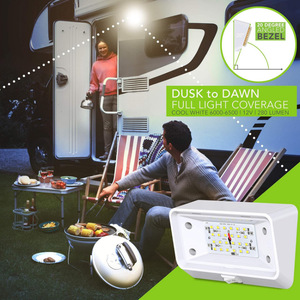 LED RV Exterior <b>Light</b> 6in x 3.6in <b>Waterproof</b> Rectangle Manual <b>Switch</b> Outdoor Lighting for Camper Trailer - Product Image 3