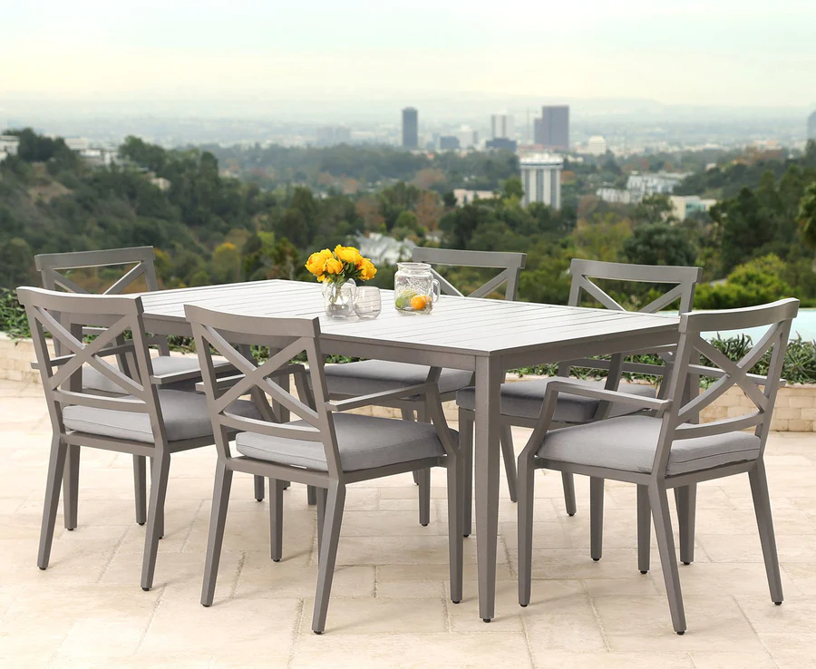 Garden sets table and chair outdoor furniture aluminum 7-piece dining set