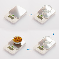 Gran oferta, báscula Digital de cocina de equilibrio personalizado de acero inoxidable, báscula de cocina de 3kg/0,1g, báscula familiar electrónica