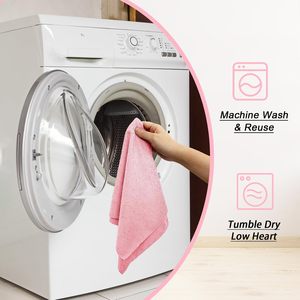 Rotolo di panni in microfibra 25x25cm, salviette in microfibra a strappo, panni lavabili e riutilizzabili, asciugamani in carta. - Product Image 3