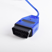 Cable OBDII a USB Azul, Cable OBD2 de 16 Pines Macho a USB, Cable de Conexión de Diagnóstico Automotriz