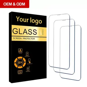 OEM Custom 1 2 3 Pack Iphone Screen Protector Mobile Phone HD Clear Tempered Glass For IPhone 15 Pro Max 14 13 12