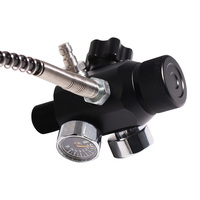 Nouveau M18*1.5 pour station de remplissage PCP, réservoir d'air, valve de charge marche/arrêt, double manomètre 6000psi avec tuyau de 50cm 24 pouces, noir