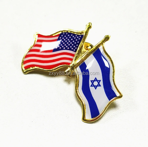 Épingles du drapeau de l'amitié américaine US Israël Épingles en vrac Patriotic USA Support Israeli Pins Badge Souvenir I Stand with <span class=keywords><strong>Israel</strong></span> <span class=keywords><strong>Flag</strong></span> Pins - Product Image 2