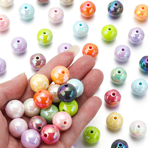 Commande <span class=keywords><strong>en</strong></span> <span class=keywords><strong>gros</strong></span> de <span class=keywords><strong>perles</strong></span> acryliques rondes brillantes de 16 mm <span class=keywords><strong>en</strong></span> plastique lucite, non rayantes, colorées aux UV, pour la fabrication de bijoux - Product Image 4