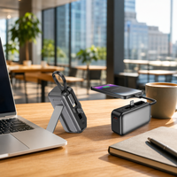 Batterie externe mini certifiée CE/RoHS, charge rapide PD20W 5000mAh, 3 ports Type-C, prend en charge 3 appareils, batterie portable EU/NA/AU