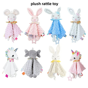 Peluches d'animaux confortables SongshanToys, très vendues, décoration, <span class=keywords><strong>lapin</strong></span>, ours, licorne, couverture en peluche, jouet réconfortant, cadeau pour bébé - Product Image 1