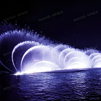 Fuente de Agua Flotante para Lagos, Programable DMX, RGB, con Música, para Paisajes Comerciales, Directo de Fábrica