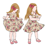 Robes à volants pour filles Little Glow Kids Custom Boutique, imprimées de fleurs vintage, à manches bouffantes, pour enfants, bébés et tout-petits