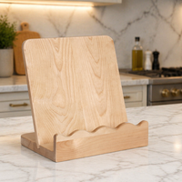 Support de recettes en bois pliable multifonction de style européen, support de cuisine détachable, étagère de rangement pour la maison