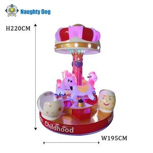 Penjualan mesin permainan <span class=keywords><strong>Carousel</strong></span> dalam ruangan Mini langsung dari pabrik kapasitas 6 orang untuk mesin taman hiburan logam anak-anak - Product Image 3