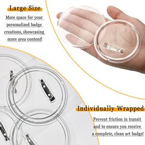 Kích thước lớn 75mm/79mm Tùy chỉnh hình ảnh nút vòng tùy chỉnh thăng hoa trống nhựa acrylic huy hiệu nút - Product Image 4