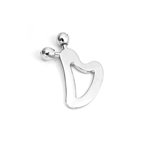 Logo personnalisé métal visage anti-âge Gua Sha outil marque privée en alliage de <span class=keywords><strong>zinc</strong></span> en forme de coeur visage peau serrer corps produit Guasha - Product Image 1