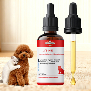 Formule Avancée <span class=keywords><strong>Lysine</strong></span> Vitamine C Gouttes Liquides pour Chats Soutien Immunitaire Défense Contre les Virus Félin Sûr pour la Digestion Sensible Toutes Races - Product Image 2