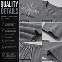 Conjunto de Camiseta y Pantalones Cortos Oversize para Hombre, Estilo Streetwear, Lavado, Algodón, Diseño Gráfico Personalizado, Proveedor OEM, Marca Privada, Venta al Por Mayor, Pedidos al Por Mayor