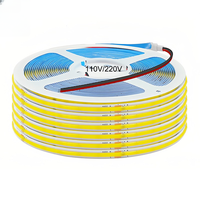 220v Cob sans conducteur Led Strip Light 110v Driverless Ce Rohs Warm White Flexibles Tape Luz De Tira Led Cob