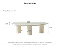 670297 Quanu prix usine blanc nuage en forme de jambes audacieuses petit appartement salon rustique Simple Table basse