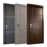 Porte coupe-feu en bois solide énumérée UL d'intérieur de style moderne Porte coupe-feu pour hôtel