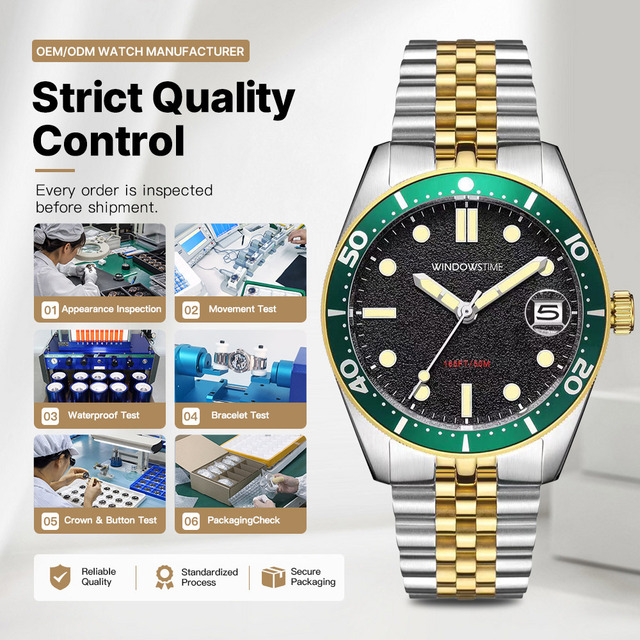 Quartz Movement Mens Sport Watch Strict Quality Control Waterproof Luminous Date Custom OEM Manufacturer Bulk Orders Mens Watch
