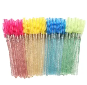 Wholesale Plastic sparkle Mascara Brushes For make up and Eyelash Extension Eyelash Cleanser Brush