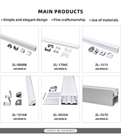 Profilé d'angle en aluminium anodisé série 6000 à 45 degrés, 18x18mm, pour bande LED
